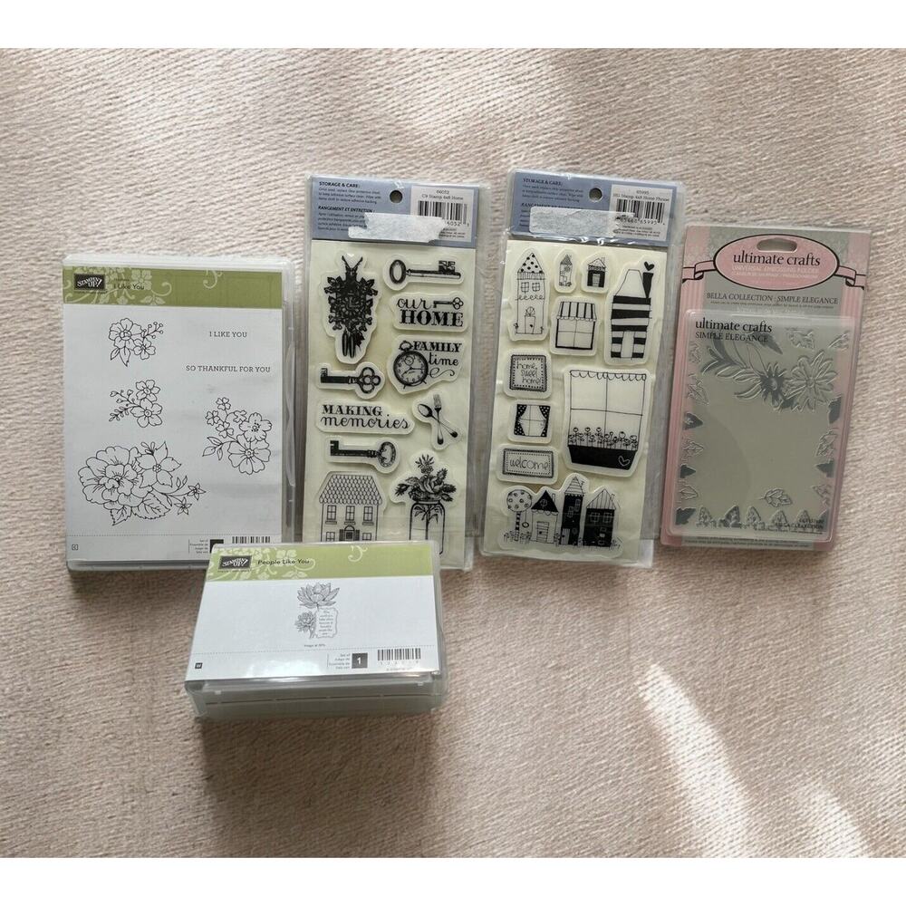 Lot Of Stampin' Up + Cloud9 Design Rubber Cling Stampβ Sets Home/Floral Crafts